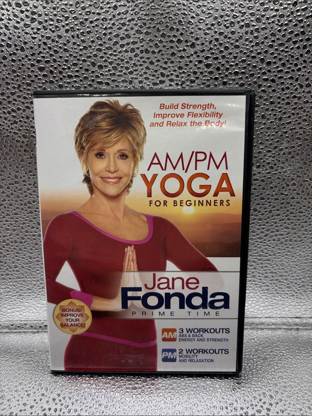AM/PM Yoga for Beginners - Burgundy Top